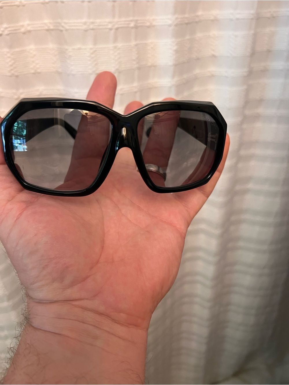 Tom Ford Black Oversized Square Sunglasses